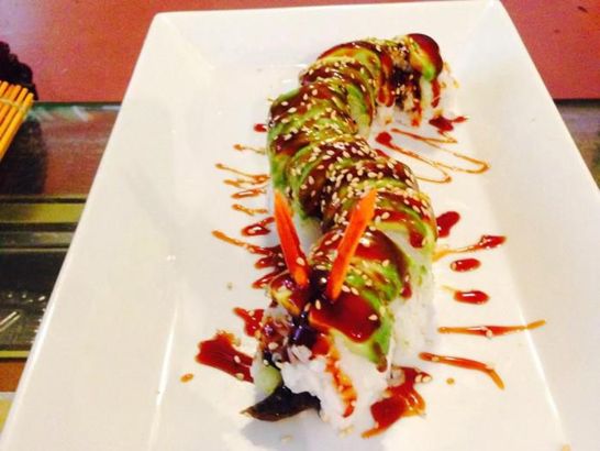 caterpillar sushi eel roll avocado